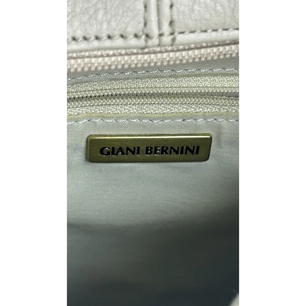 Giani Bernini Hobo Shoulder Bag‎ Leather Medium Messenger Purse Beige NWOT
